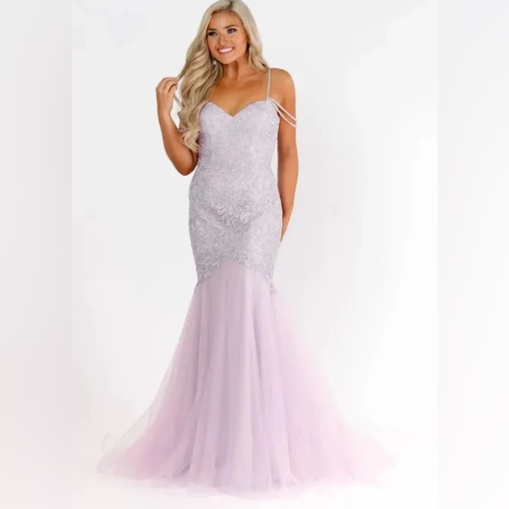 Elegant Pink Lace Gown